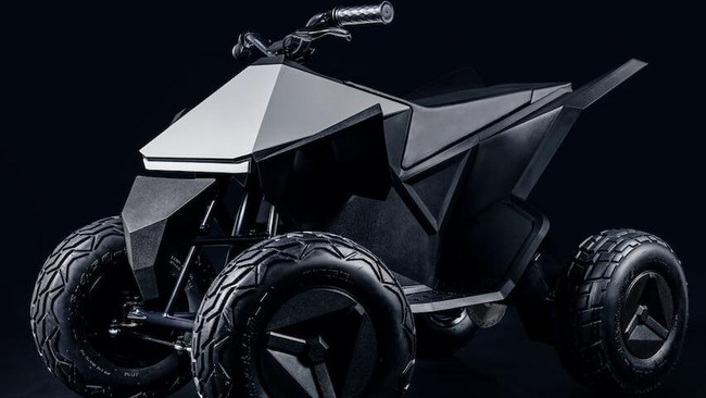 Tesla menjual Cyberquad sekitar Rp27 juta sebagai mainan anak terinspirasi Cybertruck.