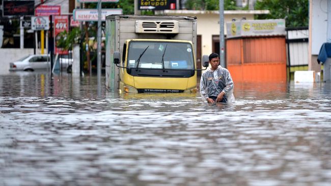 Ada lima daerah di Indonesia yang berpotensi terendam banjir pada libur Natal dan tahun baru 2022