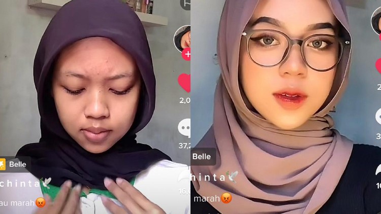 Transformasi makeup viral di TikTok bikin warganet takjub.