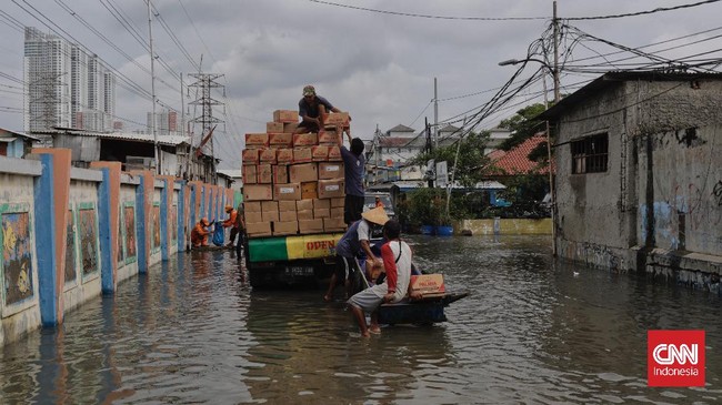 FOTO: Banjir Rob di Muara Angke
