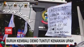 VIDEO: Buruh Kembali Demo Tuntut Kenaikan Upah