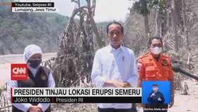 VIDEO: Presiden Jokowi Tinjau Lokasi Erupsi Gunung Semeru