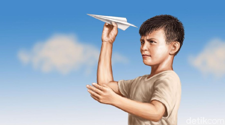 Ilustrasi cita-cita seorang anak ingin bisa menerbangkan pesawat seperti seorang pilot&period;