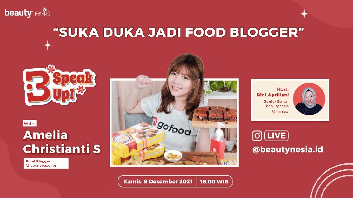 Foodnotestories Berbagi Cerita Sukses Jadi Food Blogger di IG Live B-Speak Up!