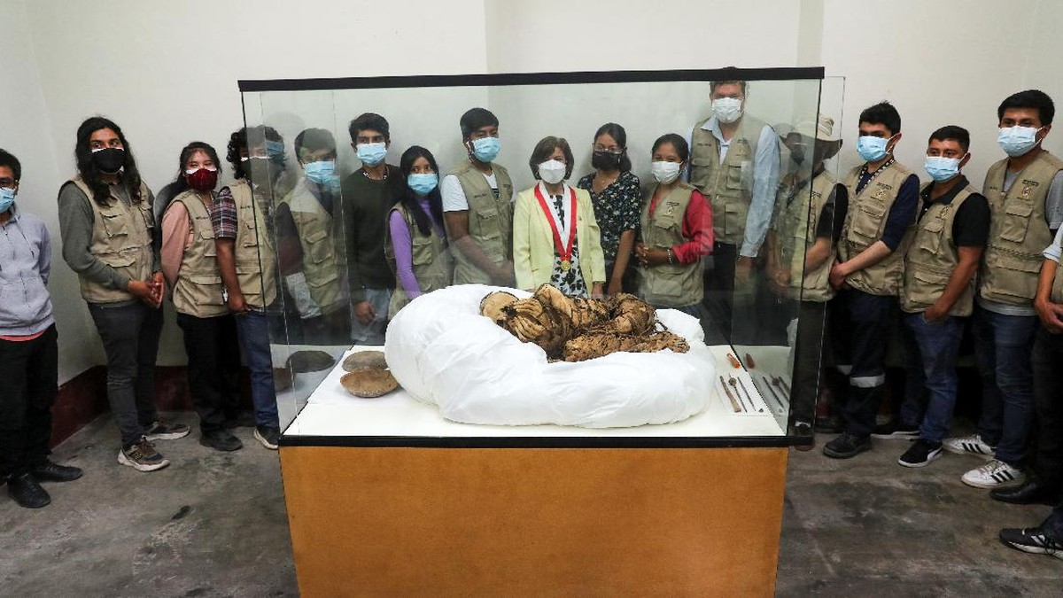 FOTO: Mumi dengan Tangan Terikat Dipamerkan di Museum Lima Peru