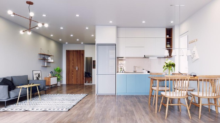 modern  living interior design. 3d rendering concept