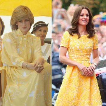 img-title Gaya Elegan Putri Diana Kate Middleton dan Meghan Markle saat Memakai Dress Berwarna Kuning