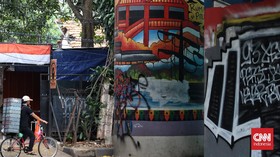 FOTO: Mural Usang Tiang Beton Antasari
