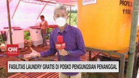 VIDEO: Fasilitas Laundry Gratis di Posko Pengungsian Penanggal