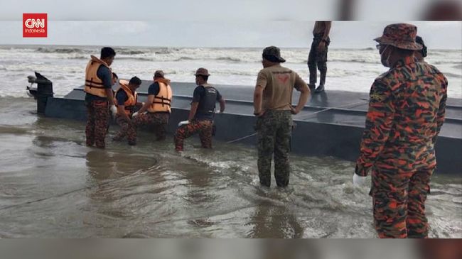 VIDEO: Penampakan Kapal Motor yang Tenggelam di Malaysia