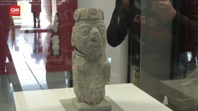 VIDEO: Museum Meksiko Pamer Patung Dewa Aztec 500 Tahun