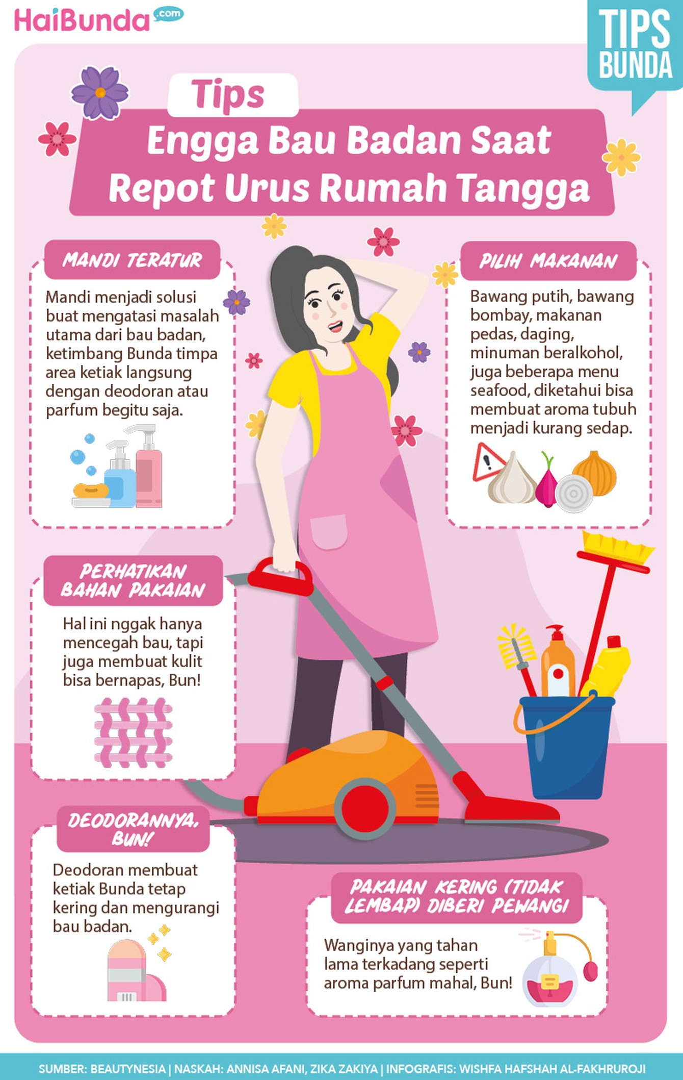 tips enggak bau badan saat repot urus rumah tangga