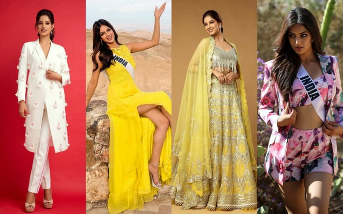 Diisi dengan agenda indoor hingga outdoor, di hari keenam Harnaaz tampil dengan beragam jenis outfit. Ia memilih mengenakan outfit bernuansa India, dilanjutkan dengan flowy dress juga setelan santai berwarna cerah. (Foto: Instagram.com/Harnaazsandhu_03)