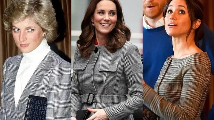 Beda Gaya Putri Diana, Kate Middleton, dan Meghan Markle dengan Busana Motif Tartan, Siapa Paling Stylish?