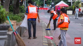 FOTO: Razia Pelanggar Protokol Kesehatan di Kawasan Kota Tua