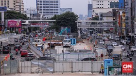 FOTO: Pembangunan MRT Glodok-Kota