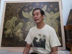 Buat Lukisan Wayang Bertema Rohani, Pelukis Asal Bantul Dapat Banyak Orderan