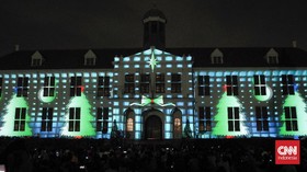 FOTO: Museum Sejarah Jakarta Dihiasi Video Mapping Jelang Natal