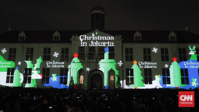 FOTO: Museum Sejarah Jakarta Dihiasi Video Mapping Jelang Natal