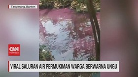 VIDEO: Viral Saluran Air Permukiman Warga Berwarna Ungu