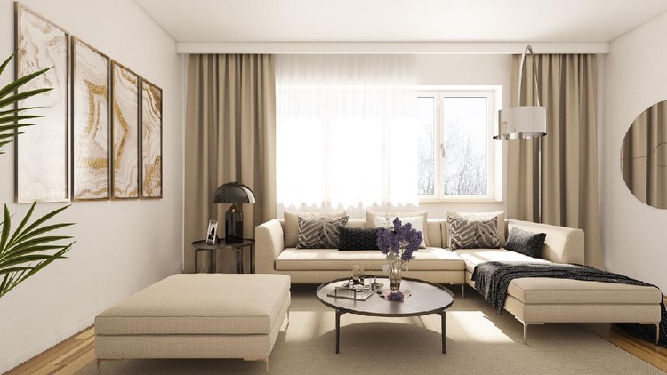Render of Modern Living Room