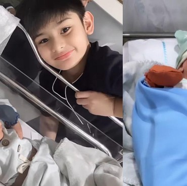 7 Paras Tampan Baby Zhafi Anak Fairuz A Rafiq & Sonny yang Baru Lahir