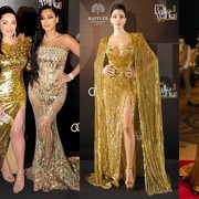 Potret Mewah Selebriti dengan Dress Keemasan di Red Carpet Vogue Ball Arabia