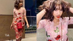7 Potret Detail Penampilan Fuji Pakai Kebaya Pink, Cantik Manglingi!