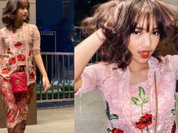 7 Potret Detail Penampilan Fuji Pakai Kebaya Pink, Cantik Manglingi!
