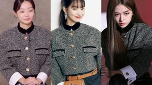 Satu Outfit Beda Gaya: Shin Min Ah, Kim Da Mi, dan Yujin IVE dalam Balutan Tweed Jacket Seharga Puluhan Juta Rupiah