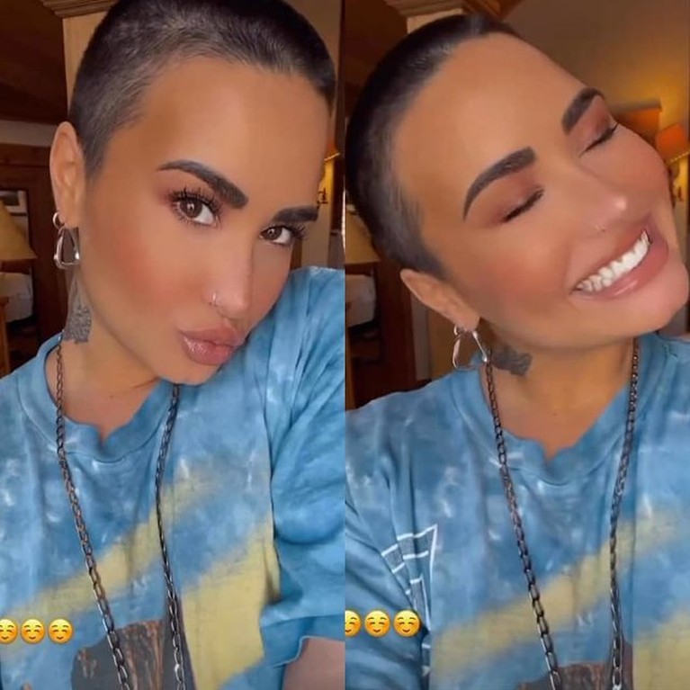 6 Penampilan Terbaru Demi Lovato dengan Rambut Botak Tak lama setelah mengaku sebagai non-biner, Demi Lovato tampil beda dan berani dengan rambut botak. Yuk intip potretnya!