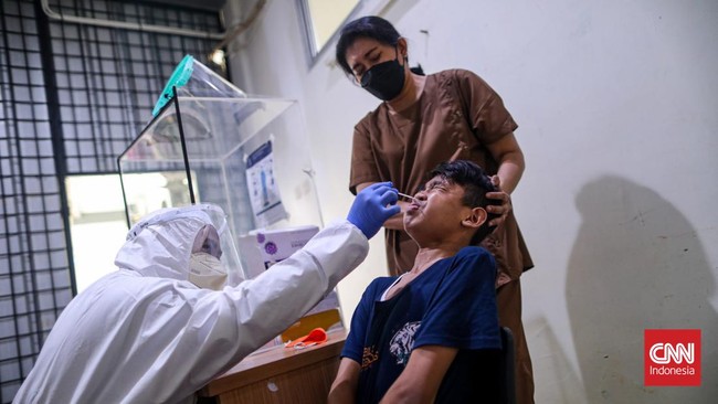 RT-LAMP menggunakan sampel ekstrak RNA hasil usap (swab) hidung yang dapat dideteksi secara kualitatif dan akurasi yang baik.