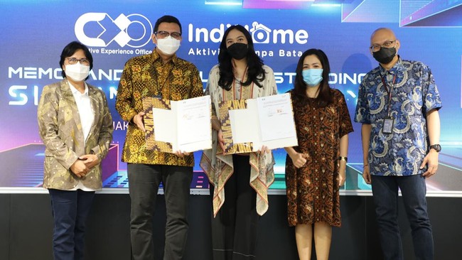 IndiHome selaku layanan fixed broadband unggulan dari Telkom Indonesia resmi menjalin kerja sama dengan CXO Media, sebuah penyedia konten kreatif milenial.