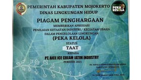 Aice Ice Cream Jatim Industry Raih Penghargaan Lingkungan Hidup