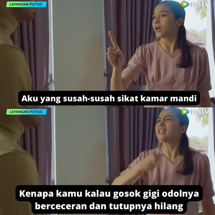 <p>Meme Layangan Putus, It's My Dream yang suarakan hati Bunda. Related banget sama kehidupan rumah tangga sehari-hari ya, Bun. (Foto: WeTV)</p>