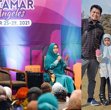 8 Potret Oki Setiana Dewi Ajak Keluarga Dakwah Sambil Liburan di Amerika