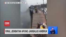 VIDEO: Viral Jembatan Apung Jambalas Ambruk