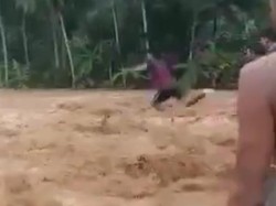 Remaja yang Viral Terjun ke Sungai Berarus Deras Minta Maaf