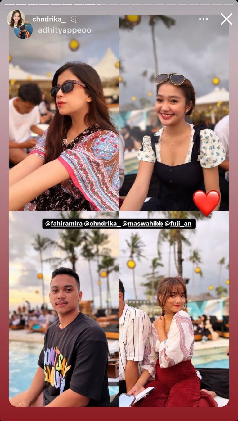 7 Potret Akrab Fuji dan Chika Fuji dan mantan Thariq Halilintar, Chandrika Chika tampak akrab dan asyik berlibur di Bali. Yuk kita intip potret mereka!