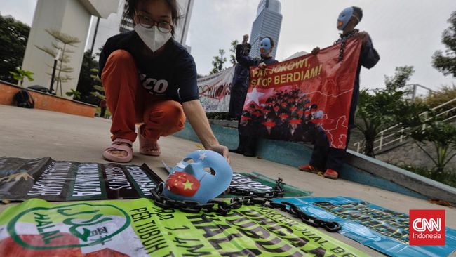 FOTO: Aksi Desak Boikot Olimpiade China Terkait Isu Muslim Uighur