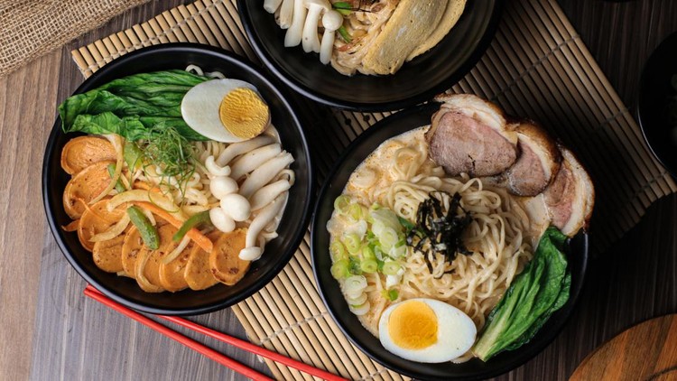 ramen Japanese ramen noodles with some delicious types