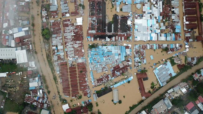 Walhi menyebut faktor utama pemicu banjir Jayapura adalah alih fungsi daerah resapan air yang kini menjadi tambang galian C, perumahan hingga pertokoan.