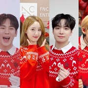 Beda Gaya KEY SHINee, Haeyoon Cherry Bullet, JR NU'EST, dan Ni-ki ENHYPEN dalam Balutan Sweater Rajut Merah
