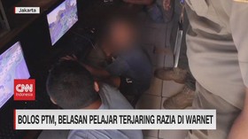 VIDEO: Bolos PTM, Belasan Pelajar Terjaring Razia di Warnet