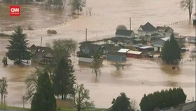 VIDEO: Banjir Terjang Washington AS, Listrik Mati dan Mobil Terdampar