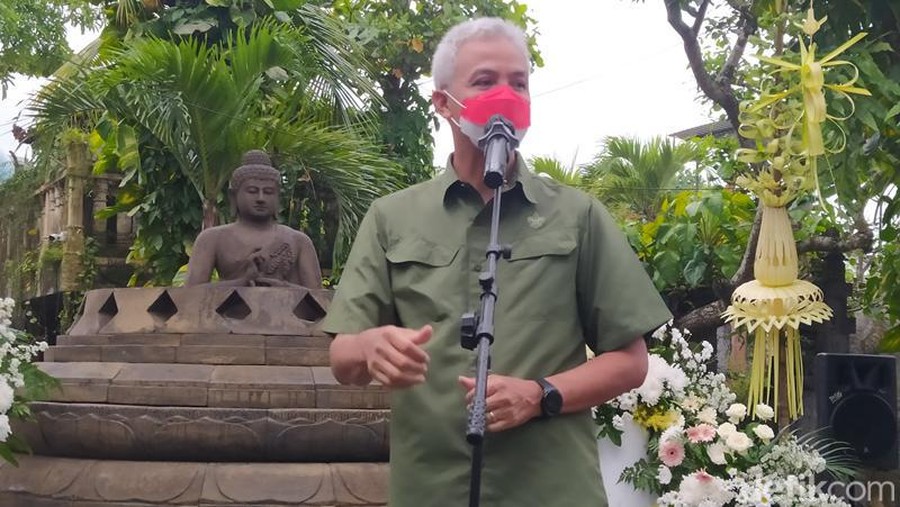 Gubernur Jateng, Ganjar Pranowo, di Borobudur Edupark, Minggu (9/1/2022).
