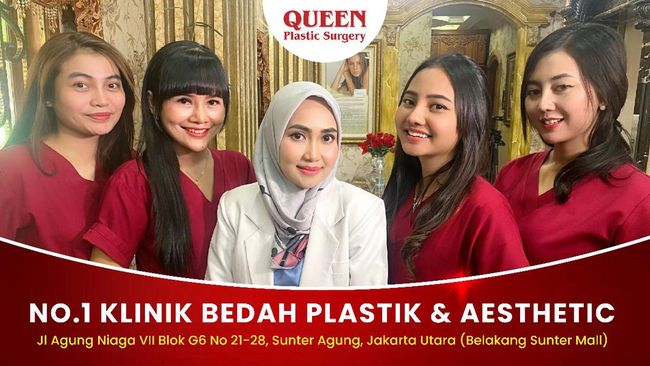 Spesialis bedah plastik & rekonstruksi estetika Klinik Kecantikan Queen yang berdiri sejak 1993 memiliki ratusan ribu pasien dan dipercaya banyak artis ternama.