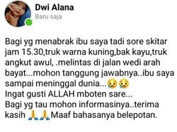 Sopir Truk Penabrak Lari Emak-emak Pegowes di Klaten Ditangkap!