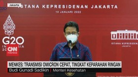 VIDEO: Menkes: Transmisi Omicron Cepat, Tingkat Keparahan Ringan