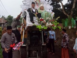Viral Pengantin Temanggung Diarak Naik Forklift, Begini Faktanya